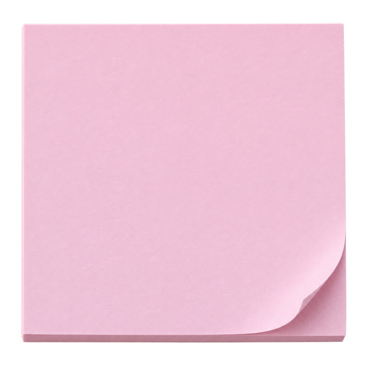 Pastel pink square sticky note